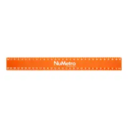 30cm Budget Ruler With Double Sided Calibration - Orange